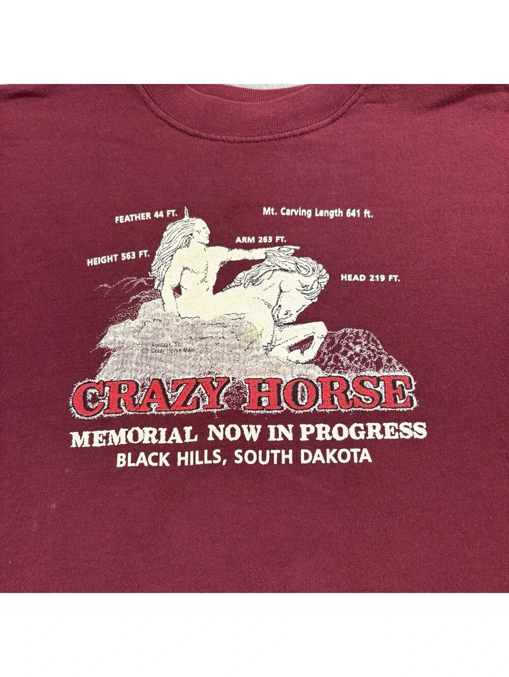 Vintage Crazy Horse Black Hills Native American Crewneck Sweatshirt Large (?)